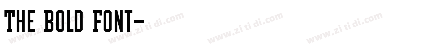 The Bold Font字体转换